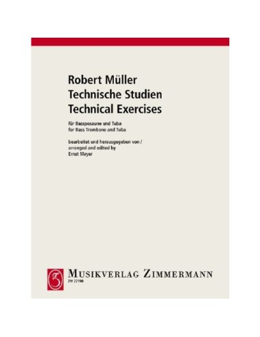 MULLER R.-Exercices techniques pour trombone basse ou tuba (Meyer)