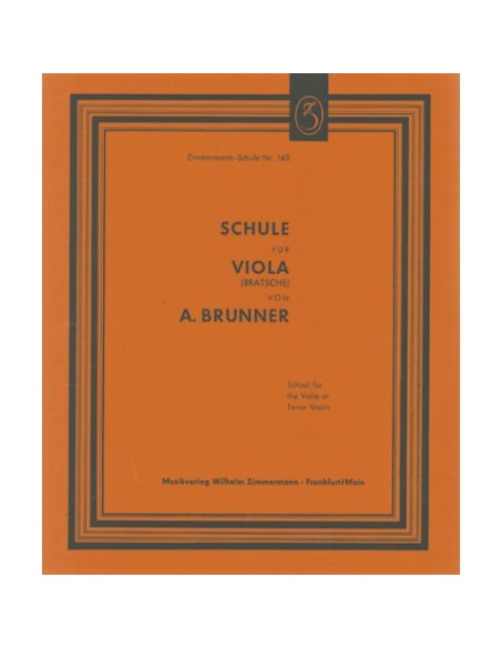 BRUNNER A.-Schule für Viola oder Tenorvioline (Methode) für Viola