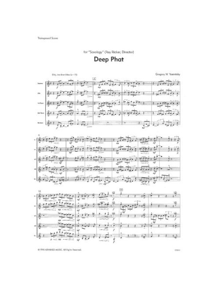YASINITSKY G.-Deep Phat für 5 Saxophone