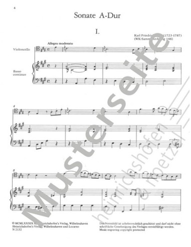 ABEL C.F.-Sonate (2) per violoncello e pianoforte