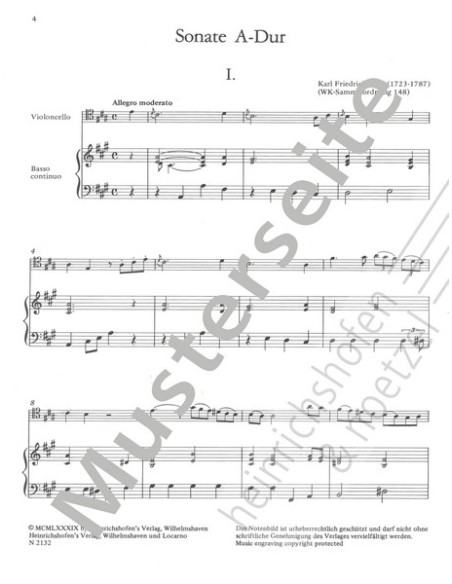 ABEL C.F.-Sonate (2) per violoncello e pianoforte