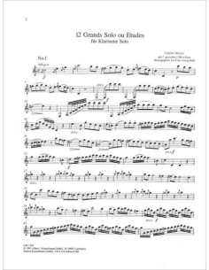 CELEBRE M.-Große Soli oder Etüden (12) für Klarinette 2