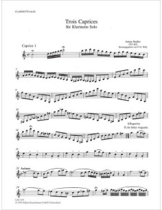 STADLER A.-Caprichos (3) for Clarinet 2