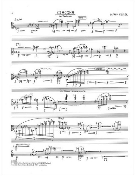 KELLER A.-Cyacon for Flute