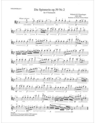FITZENHAGEN & WAGNER-Die Spinnerin e frammenti di "Parsifal" per 4 violoncelli (Thomas Mifune)