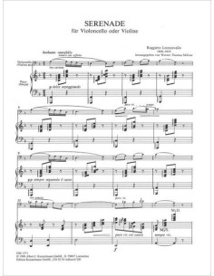 LEONCAVALLO R.-Serenade for Violin (Cello) and Piano (Harp) 2