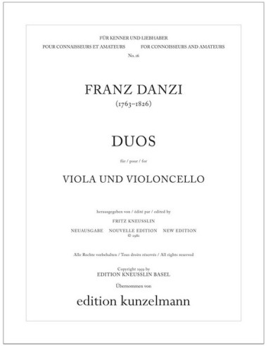 DANZI F.-Duos (3) per viola e violoncello