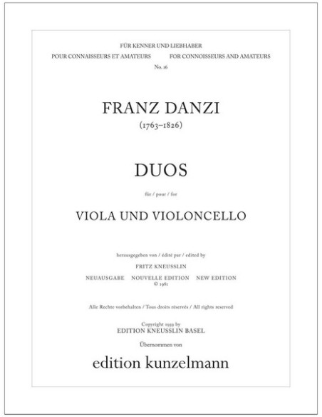 DANZI F.-Duos (3) per viola e violoncello