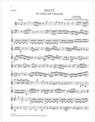 BORGHI L.-Duo per Violino e Violoncello