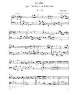 GIARDINI F.-Duo Op.14 Nr. 2 für Violine und Violoncello 2