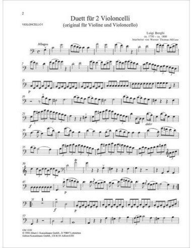 BORGHI L.-Duo for 2 Cellos