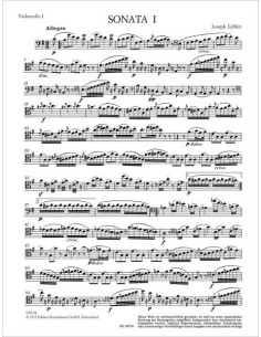 EYBLER J.-Sonatas (2) Op.7 para 2 Violoncellos 2