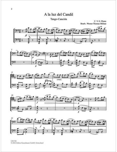 THOMAS MIFUNE W.-Tangos per 2 violoncelli
