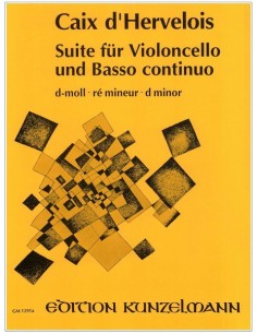 CAIX D'HERVELOIS L.-Suite en Re menor para Violoncello y B.C.