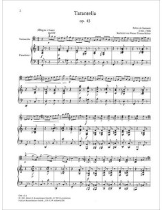 SARASATE P.-Tarantella Op.43 für Violoncello und Klavier (Thomas Mifune) 2