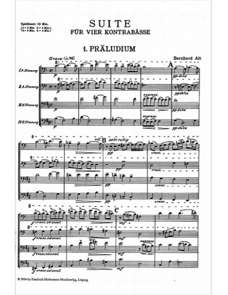 ALT B.-Suite per 4 Contrabbassi