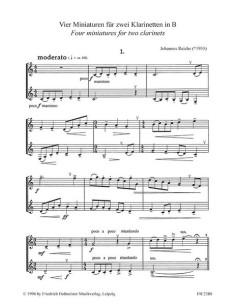 REICHE J.-Miniaturen (4) per 2 clarinetti 2