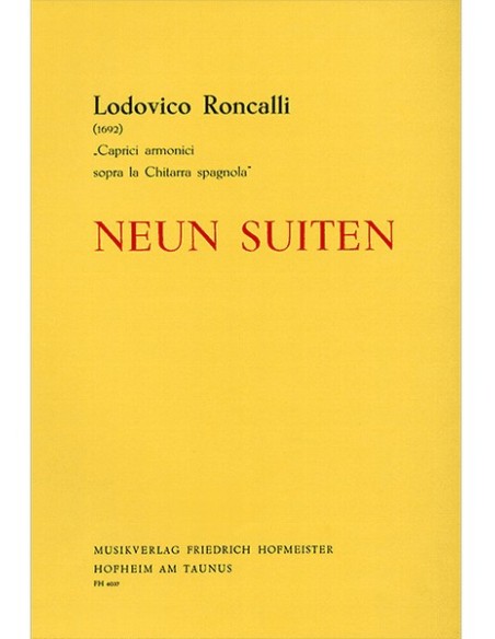RONCALLI L.-Suites (9) per Chitarra (Stingl)