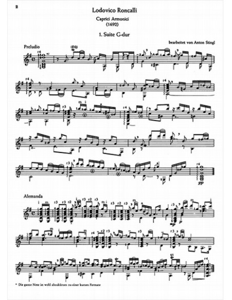 RONCALLI L.-Suites (9) per Chitarra (Stingl)