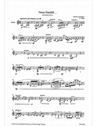 LEYENDECKER U.-Parsifal Verse per Chitarra