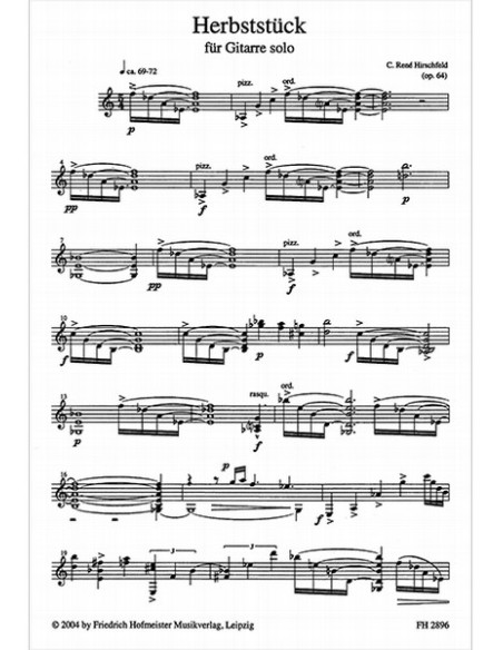 HIRSCHFELD C.R.-Herbststuck pour guitare