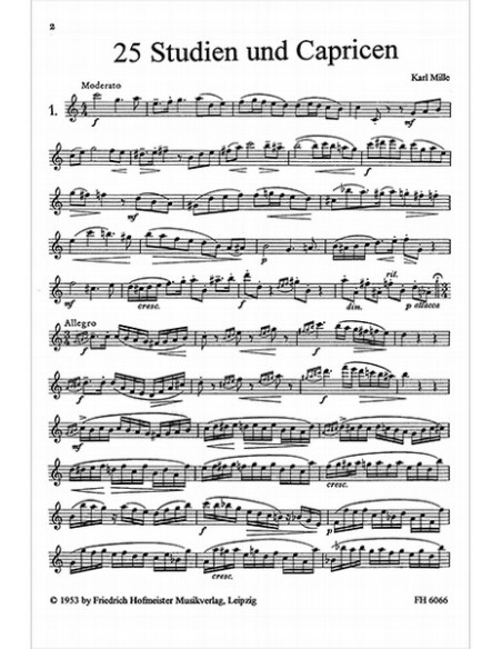 MILLE K.-Studi e capricci (25) per oboe