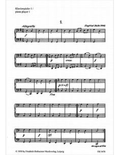 STOLTE S.-Drei Kleine Klavierstucke (3 Petites Pièces pour Piano) pour piano à 6 mains 2
