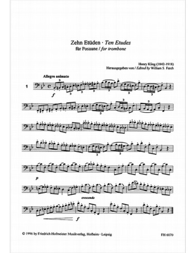 KLING H.-Studies (10) per trombone (Fatch)