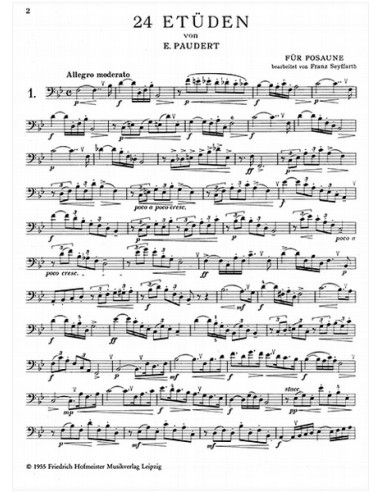 PAUDERT E.-Studi (24) per Trombone (Seyffarth)