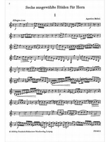 BELLOLI A.-Studi (6) per corno (damm)