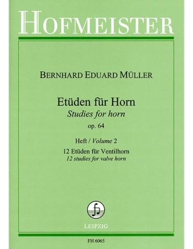 MULLER B.-Studi Op.64 Vol.2: 12 Studi per Corno (Frehse)