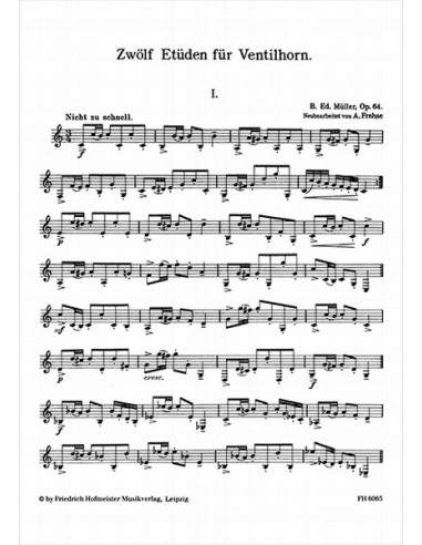 MULLER B.-Studi Op.64 Vol.2: 12 Studi per Corno (Frehse)