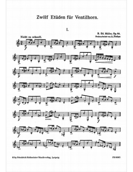 MULLER B.-Studi Op.64 Vol.2: 12 Studi per Corno (Frehse)