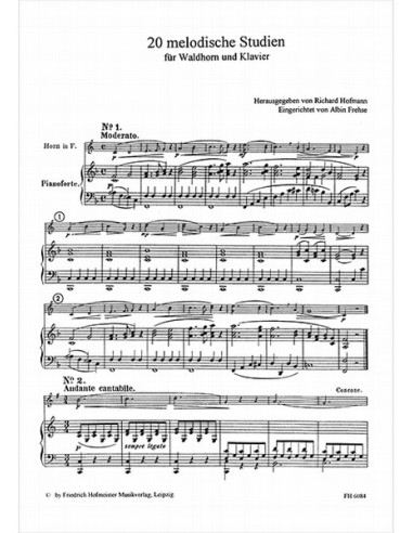RUNGE J.-Studi melodici (20) per corno (Frehse)