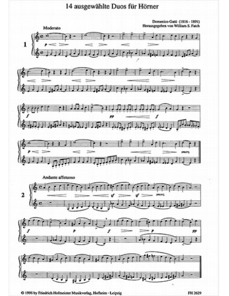 GATTI D.-Selected Duos (14) per 2 corni (Fatch)