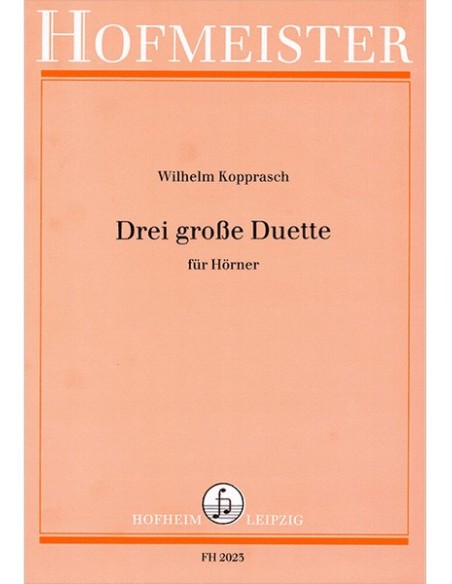 KOPPRASCH C.-Large Duos (3) pour 2 cornes