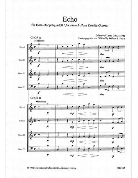 LASSUS O.-Echo für 8 Hörner (Fatch)