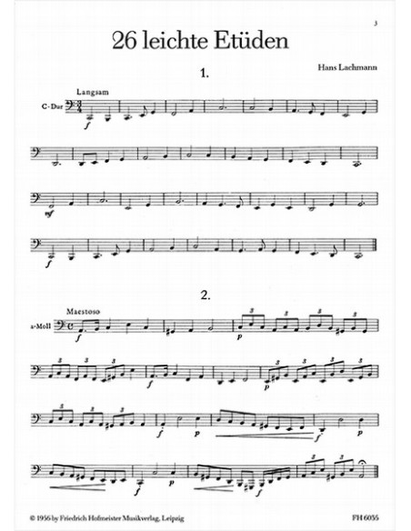LACHMANN H.-Easy Studies (26) per Tuba
