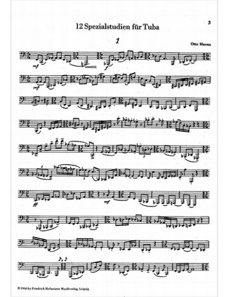 MAENZ O.-Spezialstudien (12) für Tuba