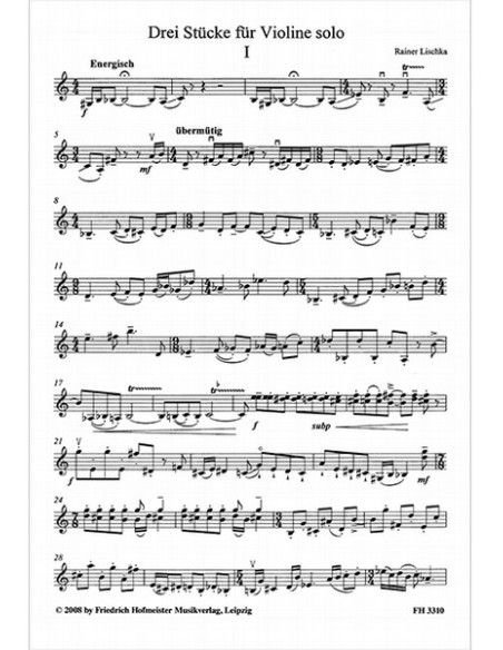 LISCHKA R.-Pezzi (3) per violino