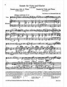 DITTERSDORF C.D.-Sonata en Mib Mayor para Viola y Piano (Mlynarczyk/Lurmann) 2