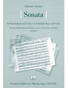 SPERGER J.M.-Sonata per viola e contrabbasso (Glockler)