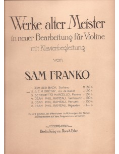 GRETRY A.E.M.-Ballet Air for Violin and Piano