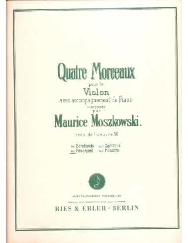 MOSZKOWSKI M.-Passepied for Violin and Piano