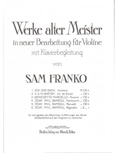 RAMEAU J.P.-Menuet pour violon et piano