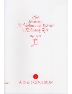 RIES F.-Sonatinas (3) Op.30 for Violin and Piano