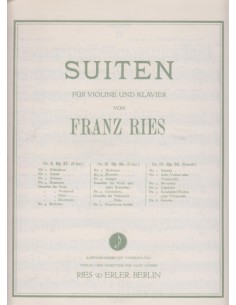 RIES F.-Bourree No. 2 from Suite No. 3 Op.34 for Violin and Piano