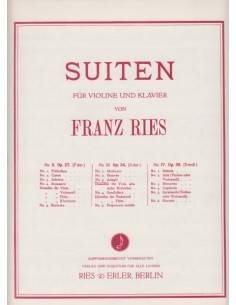 RIES F.-Adagio No. 3 from Suite No. 3 Op.34 for Violin and Piano