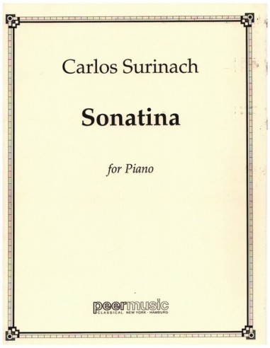 SURINACH C.-Sonate pour piano