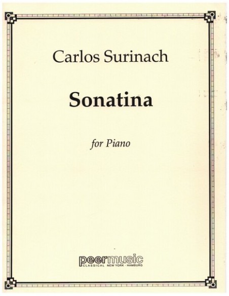 SURINACH C.-Sonate pour piano